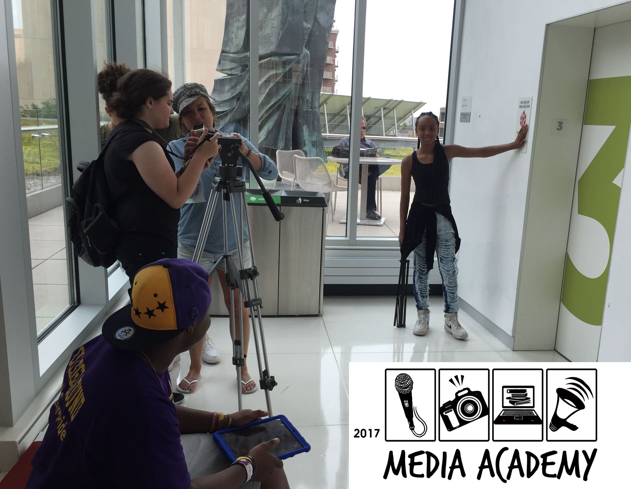 Picture of music video shoot for 2017 Media Academy