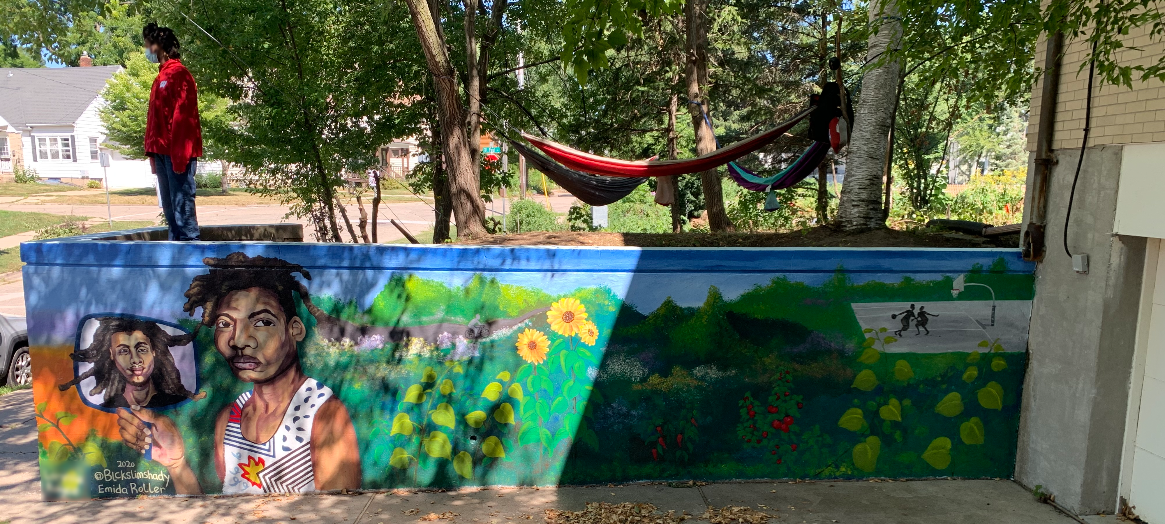 Madison Public Library's Bubbler Making Justice mural residency at Juvenile Court Shelter Home