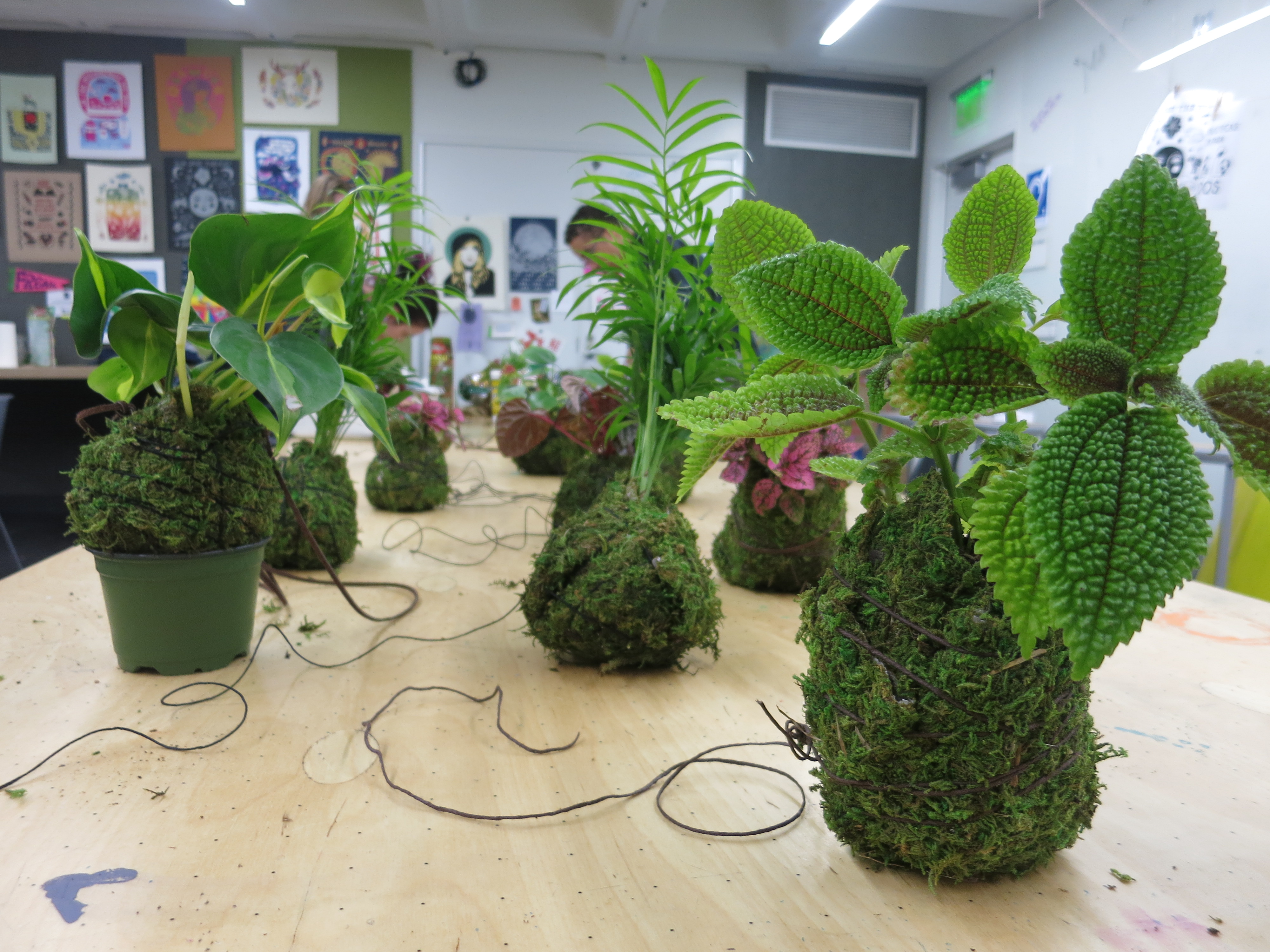 picture of teens making String Gardens during 15-week semester of Air It Out