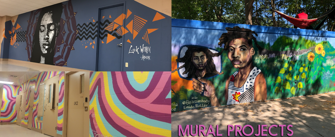 Madison Public Library's Bubbler Making Justice mural residency projects