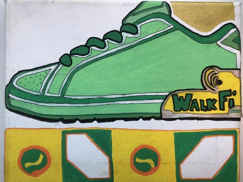 painting of shoe