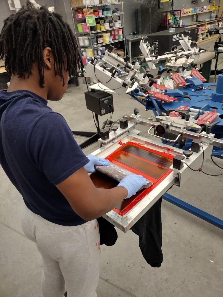 Screen printing @ Madison College