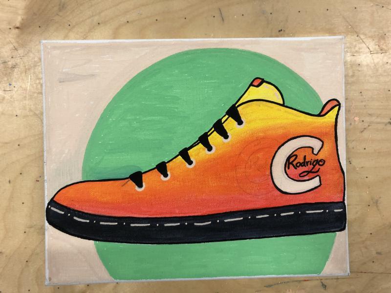 painting of shoe