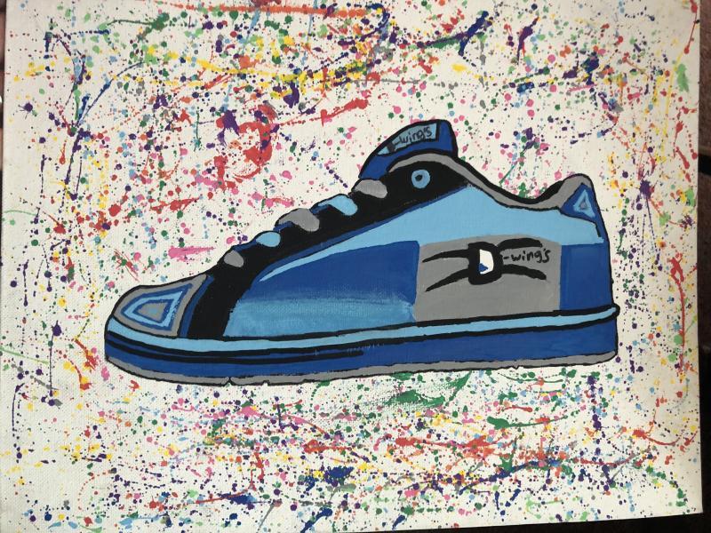 painting of shoe