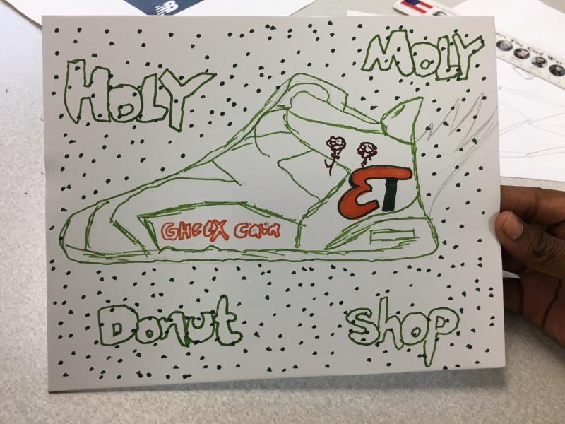 painting of shoe