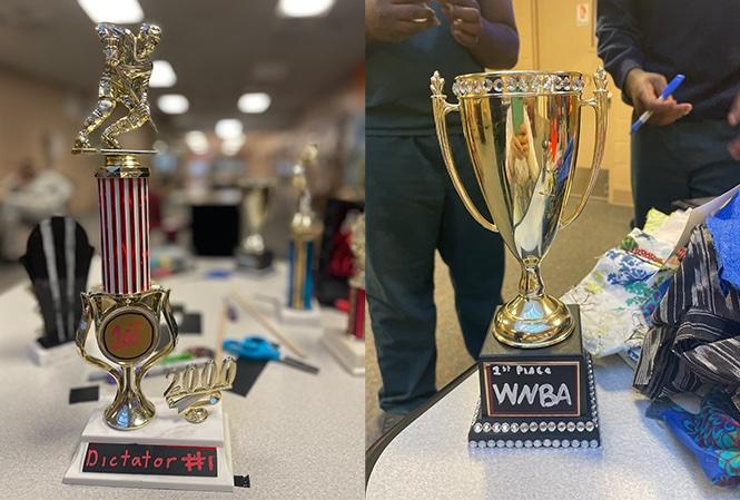 Trophy "wish" talismans created by students in Dane County Juvenile Detention Center
